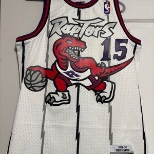 Mitchell & Ness White Red Purple Toronto Raptors Vince Carter #15 Jersey